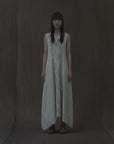 White Embossed Sleeveless Dress