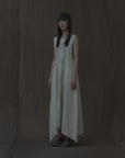 White Embossed Sleeveless Dress