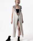 DUALITY 10-way transforming piece: coat / jumpsuit / vest / dress / 4 bags
