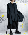 Book Page Structure Long Shirt With Straps