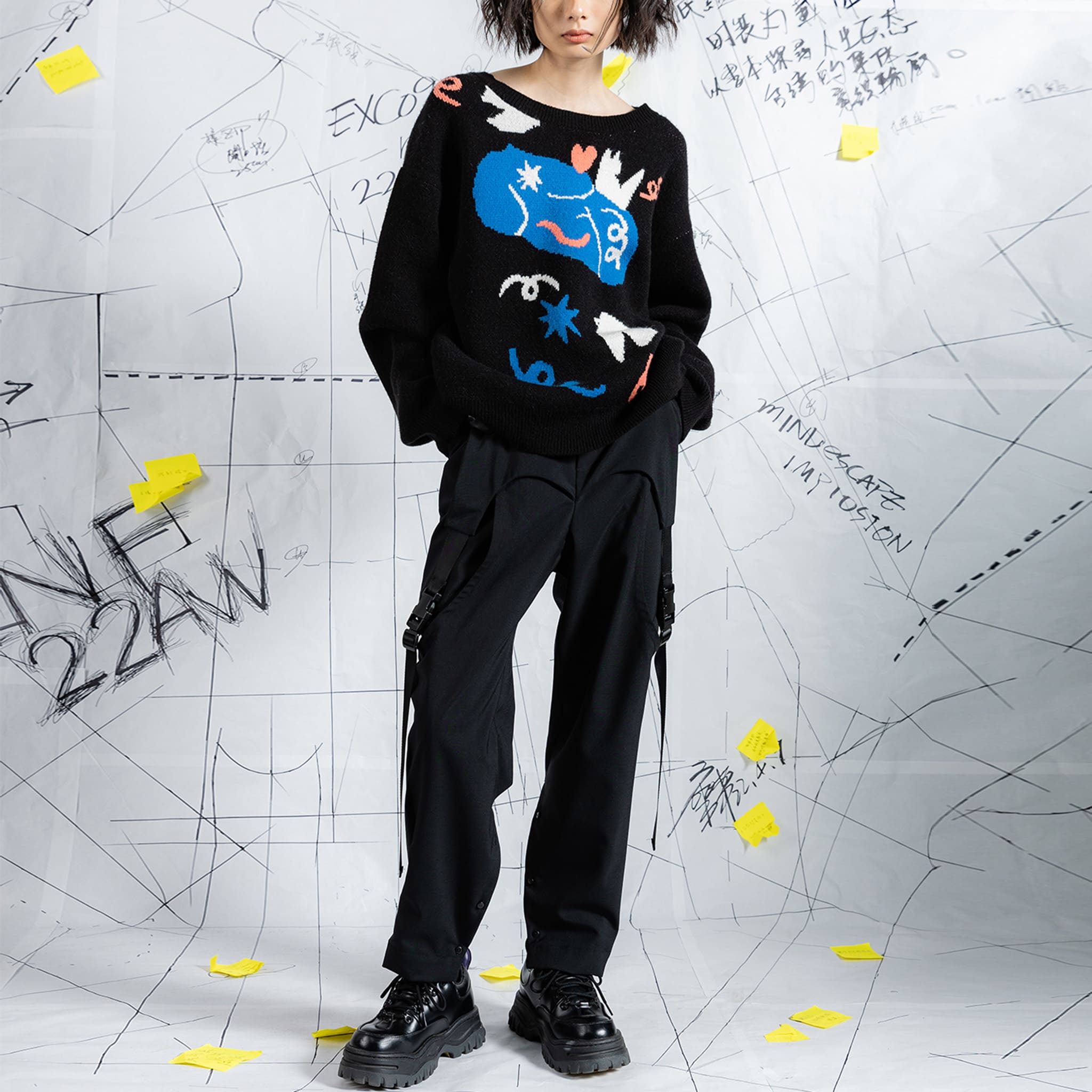 Cross Over Sweater - Fantasy