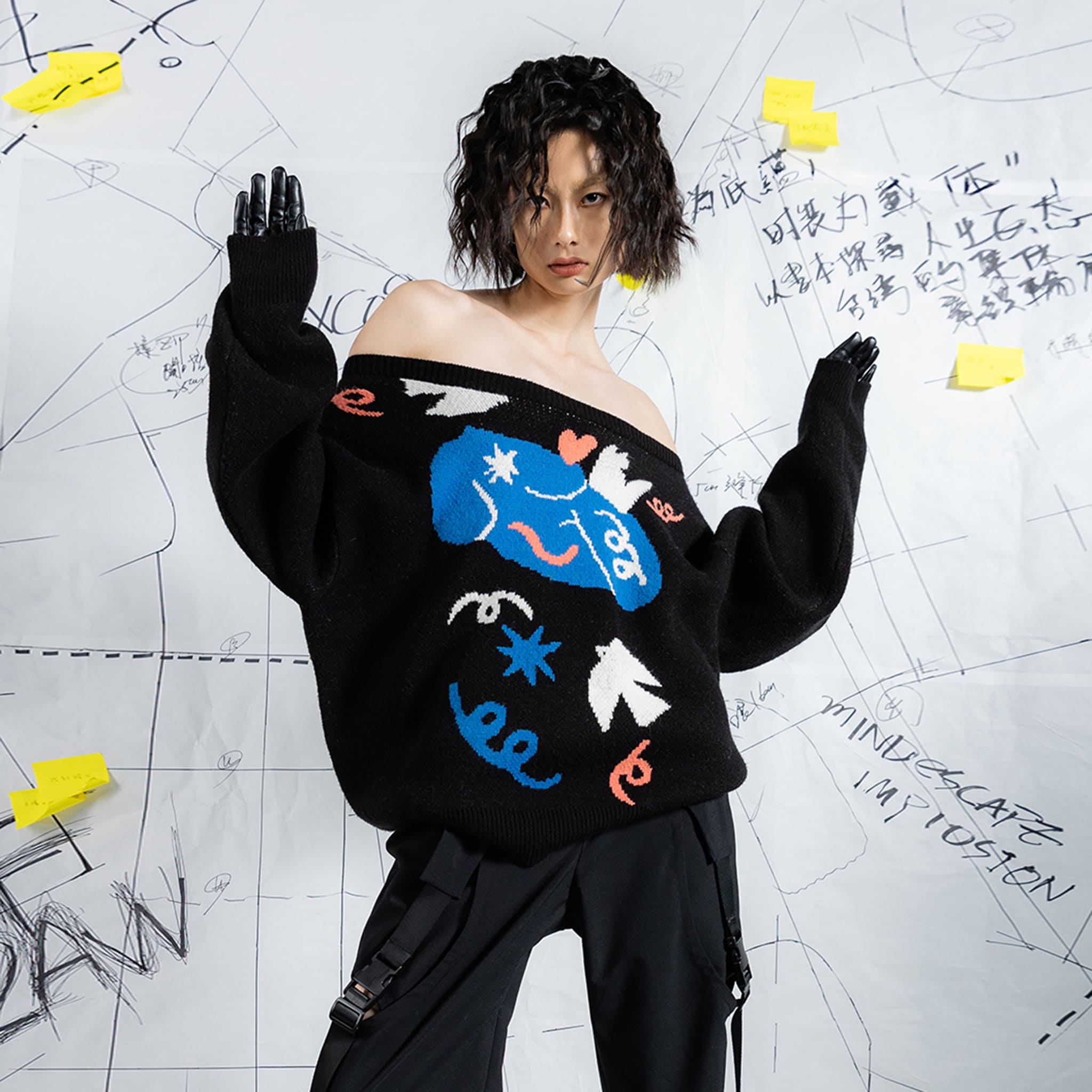 Cross Over Sweater - Fantasy