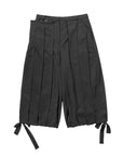 Deconstructed Pleated Wide-Leg Shorts