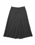 Deconstructed Wide-Leg Skirt Pants With Pleats In Back