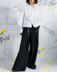 Double Sleeves Deconstructed Short Shirt