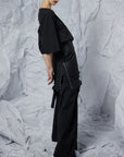 Half Waistcoat Wide-Leg Trousers