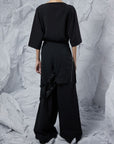 Half Waistcoat Wide-Leg Trousers