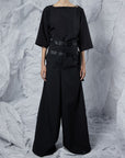 Half Waistcoat Wide-Leg Trousers