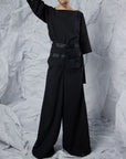 Half Waistcoat Wide-Leg Trousers