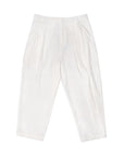White Harlem Style Pleated Suit Pants
