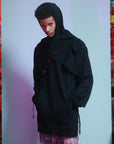 Hollow Neck Layers Hoody Top