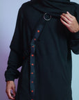 Hollow Neck Layers Hoody Top