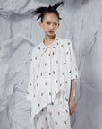 INF x “Grand Mother & Her Ghost” Asymmetric Short Sleeve Shirt