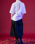 Kimono Style Deconstructed Shirt With Short Sleeves