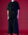 Kimono Style Deconstructed Shirt With Short Sleeves