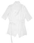 Kimono Style Deconstructed Shirt With Short Sleeves