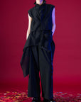 Multi-Layers Draping Sleeveless Shirt