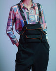 Multi-Pocket Embroidery Overall
