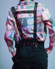 Multi-Pocket Embroidery Overall