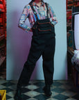 Multi-Pocket Embroidery Overall