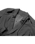 Shoulder Cutout Tied Waist Blazer
