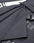 Side Draping Buckle Suit