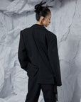 Side Draping Buckle Suit