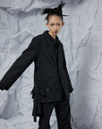 Side Draping Buckle Suit