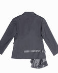 Side Draping Buckle Suit
