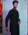 Side Embroidery Grunge Shirt