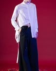 Unsymmetrical Stand-Collar Shirt