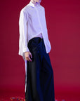 Unsymmetrical Stand-Collar Shirt