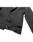 Deconstructed Dress-Liked Hemline Blazer