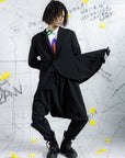 Deconstructed Dress-Liked Hemline Blazer