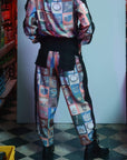 Back Splicing Punk Style Pants