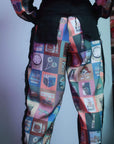 Back Splicing Punk Style Pants
