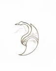 Japanese crest white crane earrings - Avant Gardist