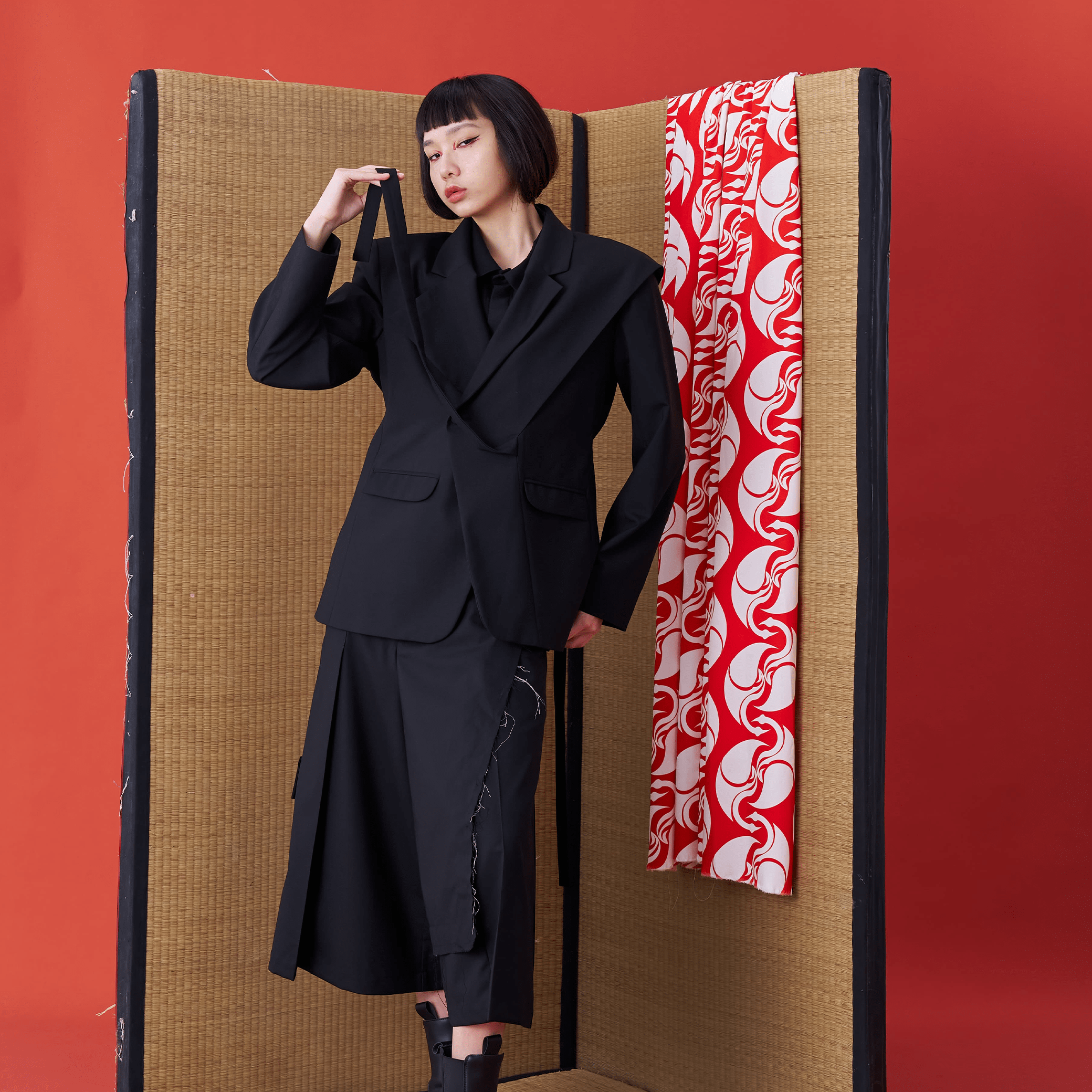 Deconstructed Wrap Tie Suit Jacket - Avant Gardist