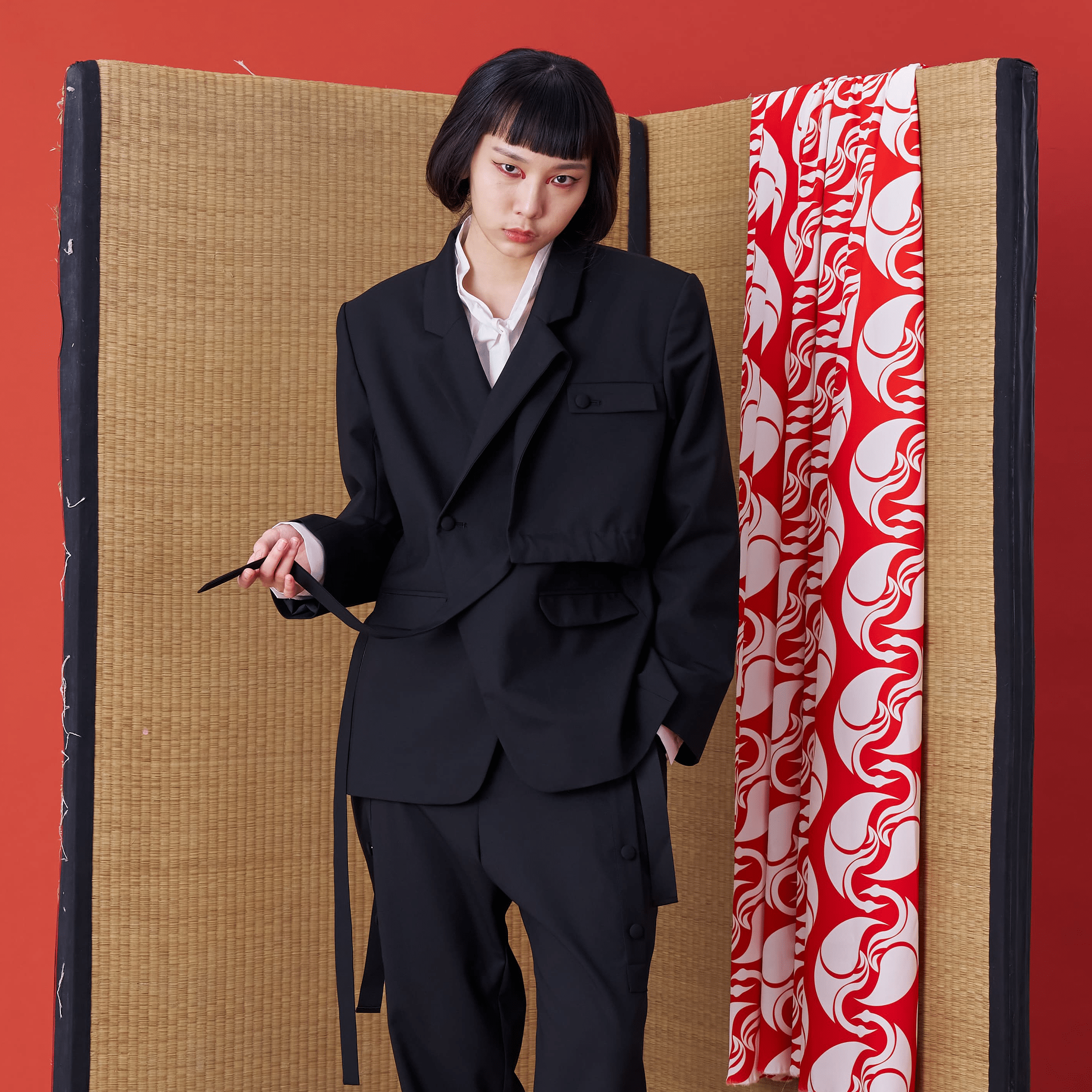 Deconstructed Blazer with Faux Front Placket - Avant Gardist