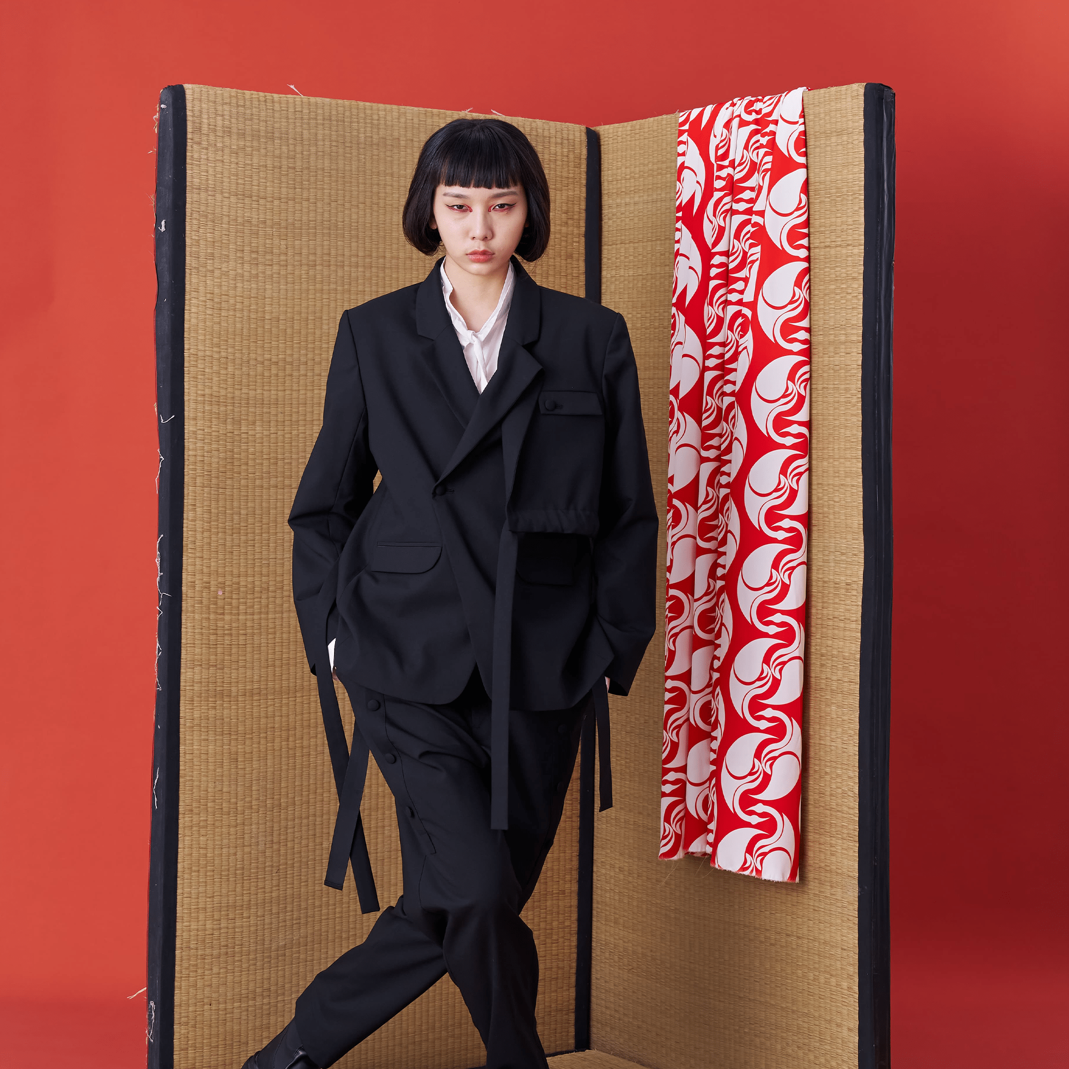 Deconstructed Blazer with Faux Front Placket - Avant Gardist