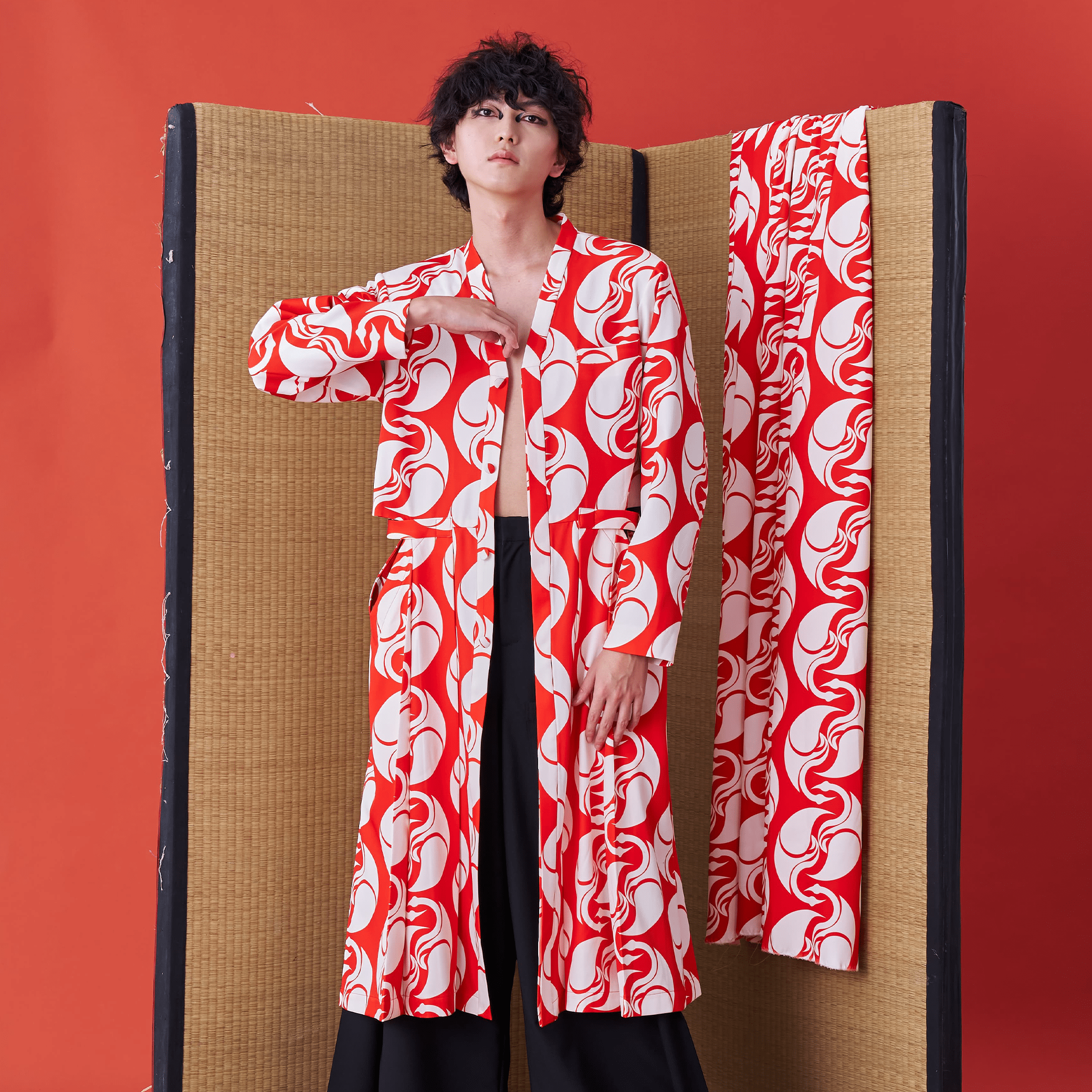Deconstructed Japanese Kimono-inspired Longline Suit Jacket - Avant Gardist