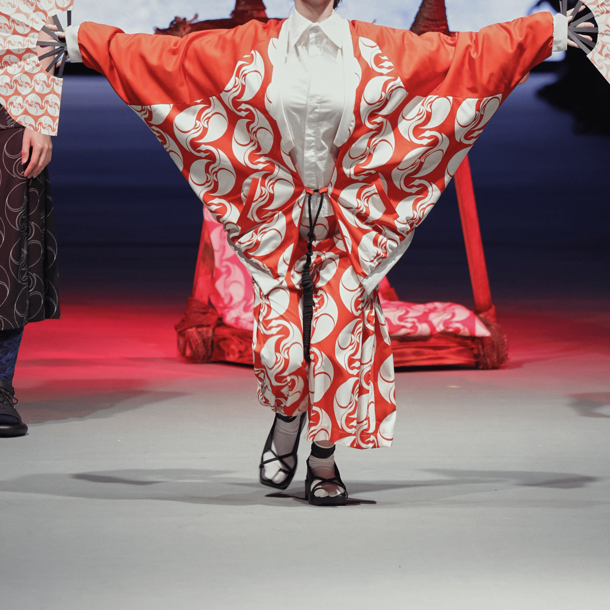 Deconstructed Japanese Kimono-inspired Baseball Jacket - Avant Gardist