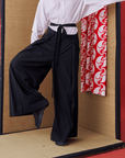 Back Panel Tie Waist Wide-leg Trousers - Avant Gardist