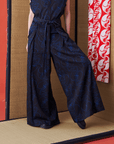 Back Panel Tie Waist Wide-leg Trousers - Avant Gardist