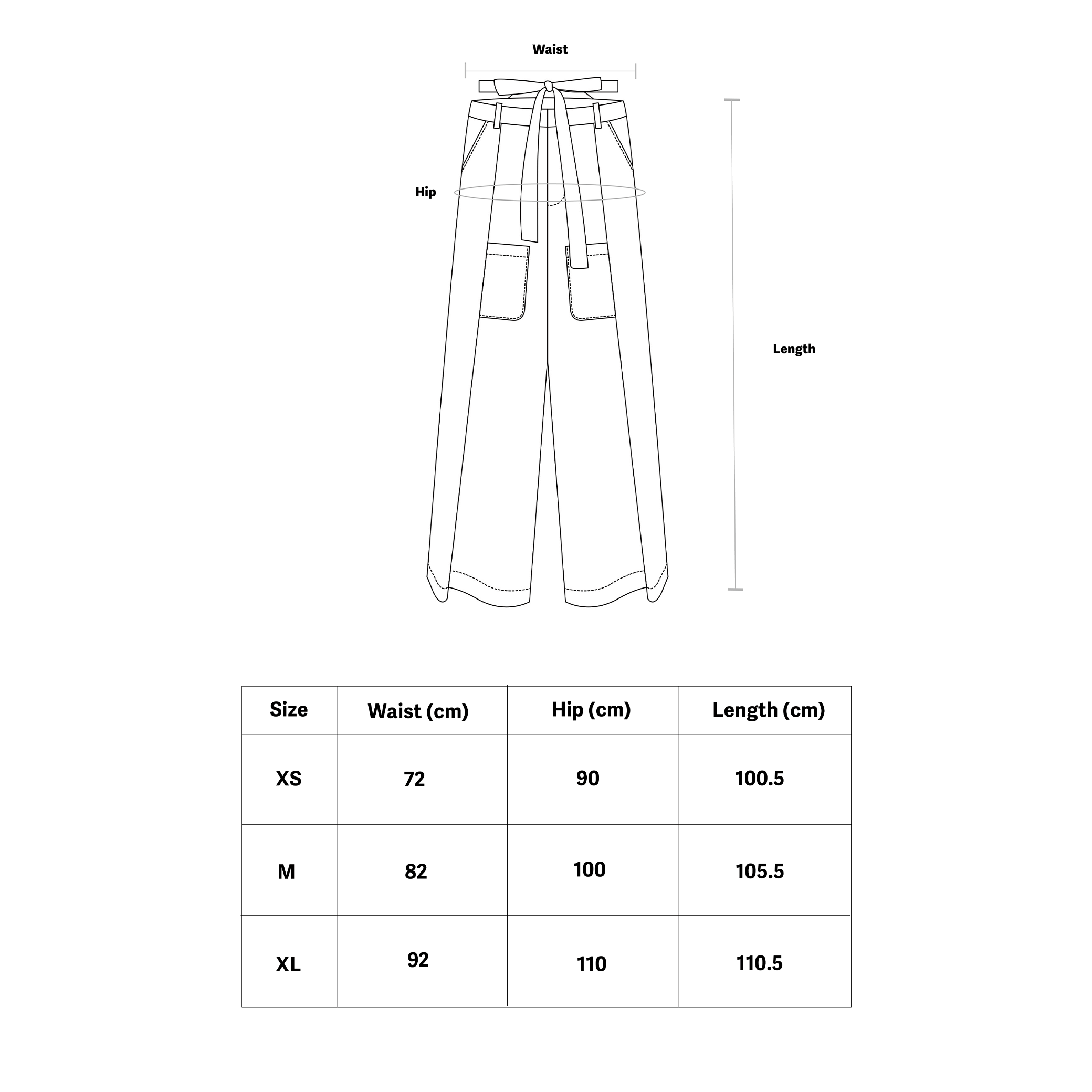 Back Panel Tie Waist Wide-leg Trousers - Avant Gardist