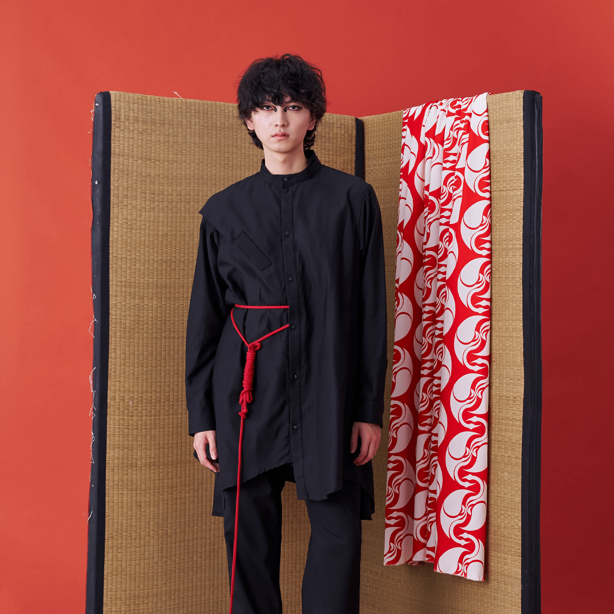 Deconstructed Drapey Longline Shirt with Asymmetrical Collar - Avant Gardist