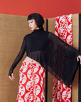 Asymmetric Double-Layered Diagonal Sheer Chiffon - Avant Gardist