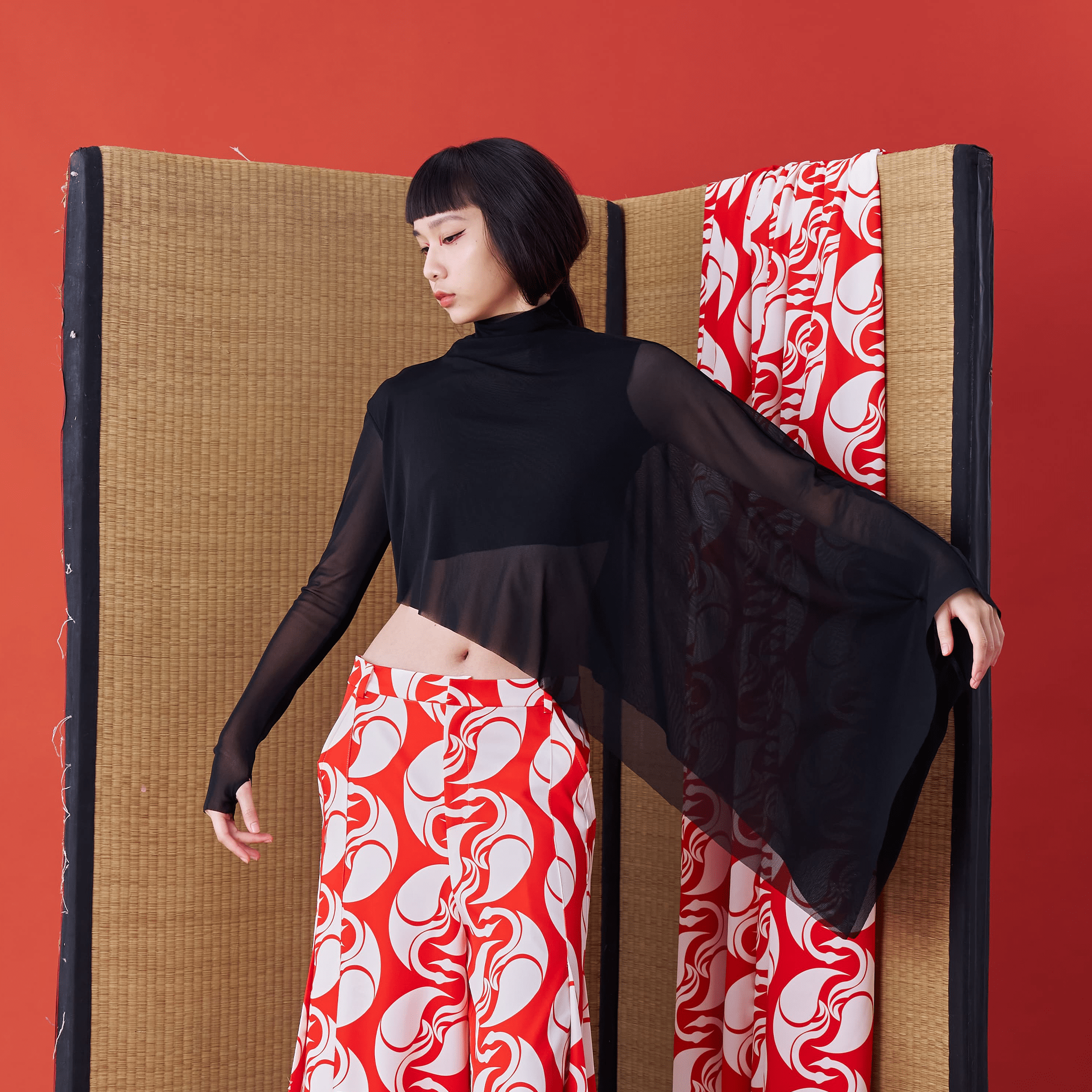 Asymmetric Double-Layered Diagonal Sheer Chiffon - Avant Gardist