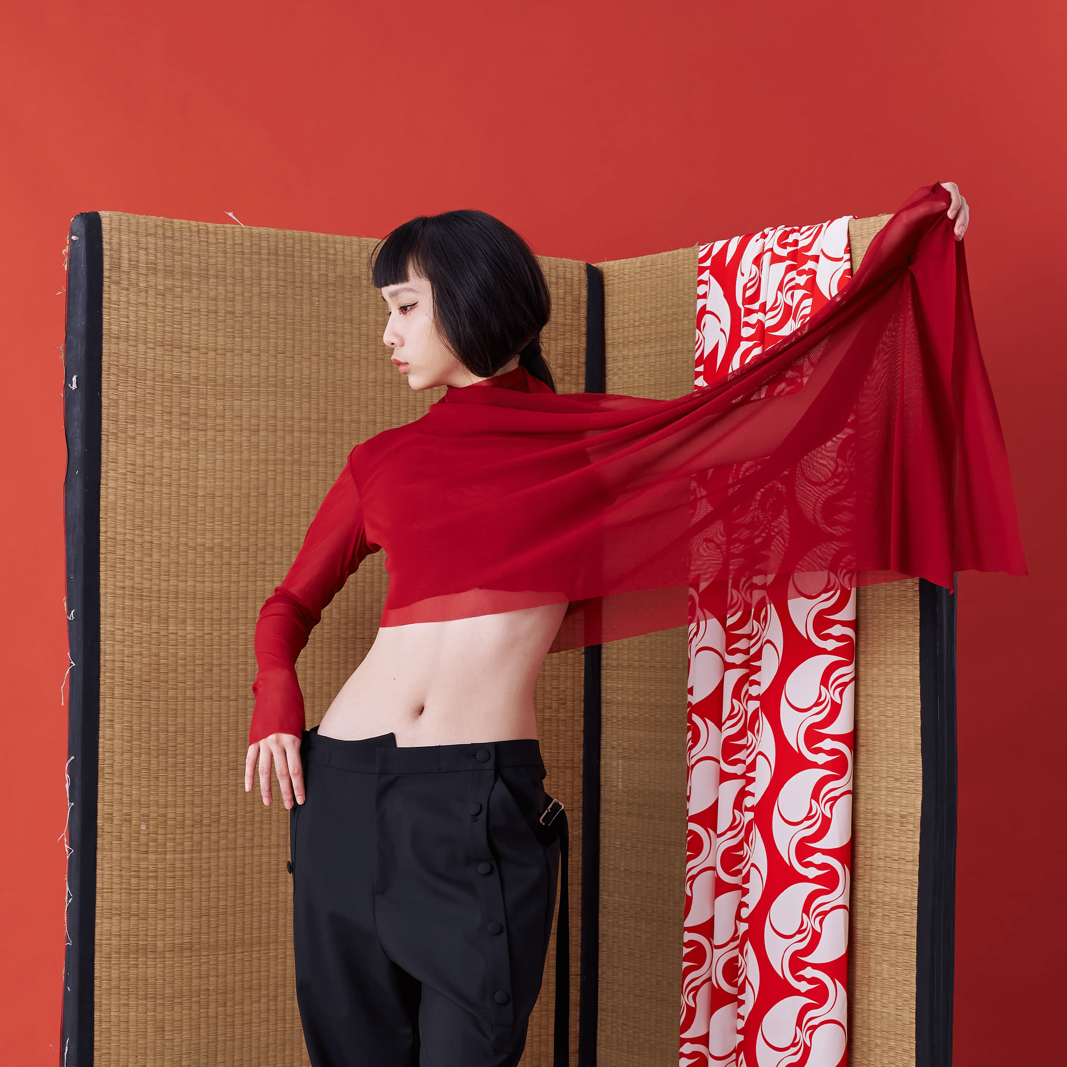 Asymmetric Double-Layered Diagonal Sheer Chiffon - Avant Gardist