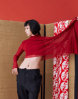 Asymmetric Double-Layered Diagonal Sheer Chiffon - Avant Gardist